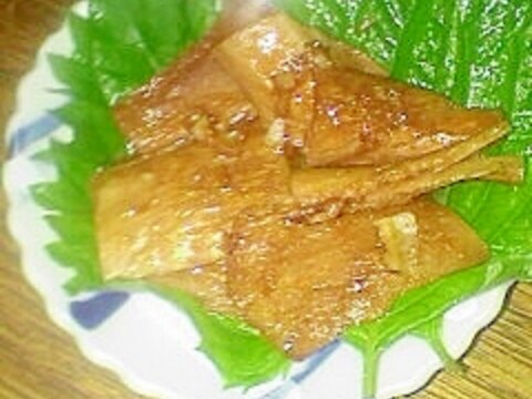 大豆ミートの　ニンニク生姜炒めです♪